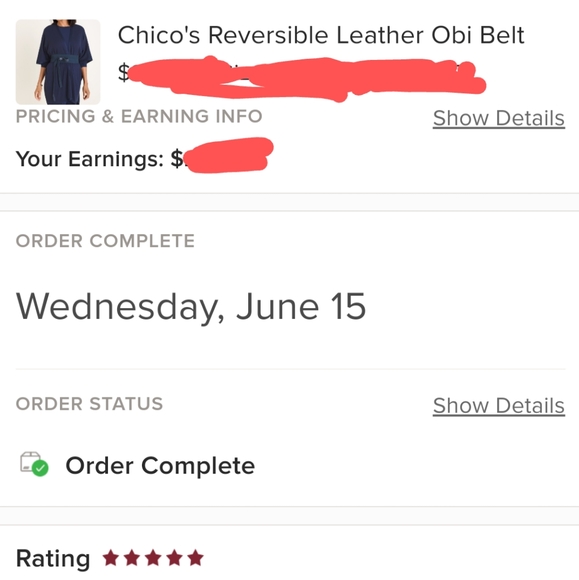 Chico's Reversible Leather Obi Belt - Picture 4 of 4